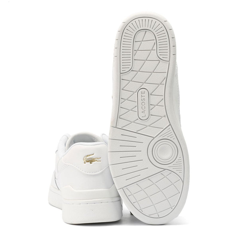 Lacoste T-Clip Zapatillas Blancas De Cuero Para Mujer