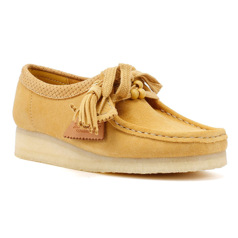 Clarks Originals Wallabee Zapatos Marrones De Ante Para Mujer