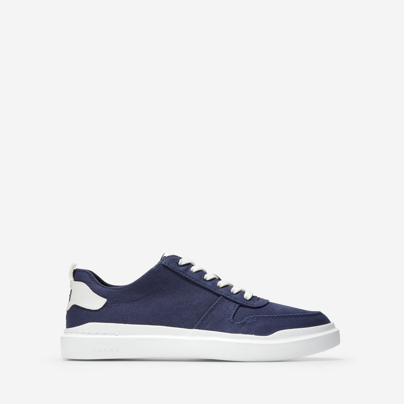 Cole Haan Grandpro Rally CA Zapatillas De Lona De Mezcla De Algodón Para Mujer En Azul Marino/Blanco Óptico