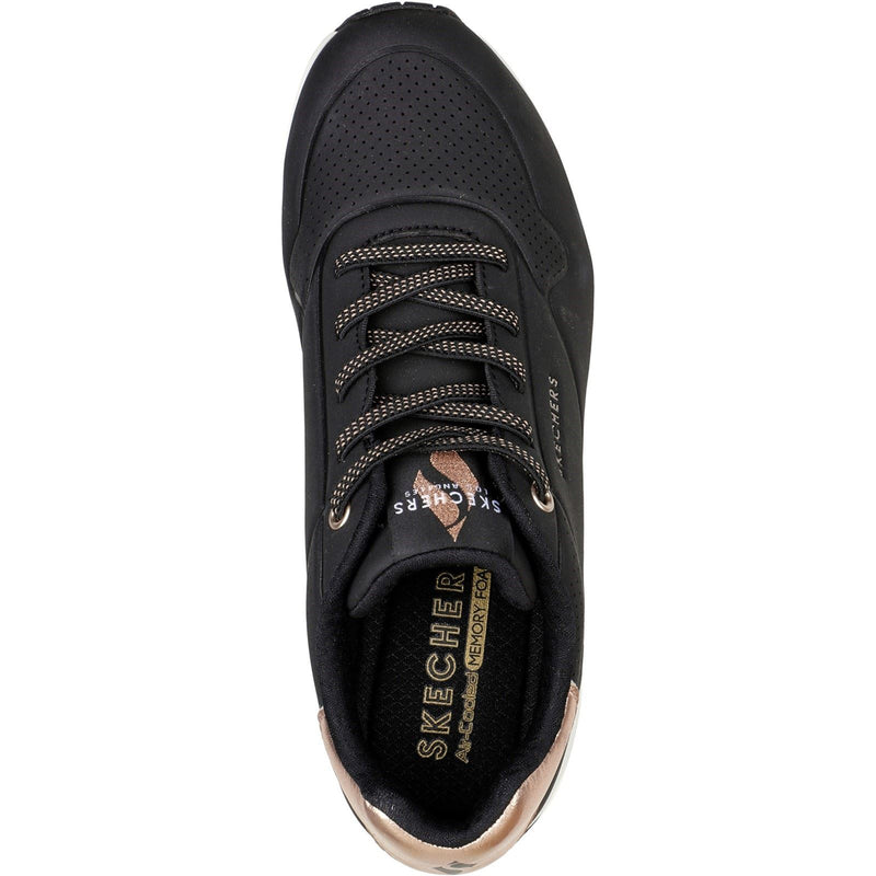Skechers Uno Shimmer Away Zapatillas Deportivas De Mujer Negras Sintéticas