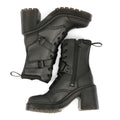 Dr. Martens Chesney Tech Botas Negras De Cuero Para Mujer.