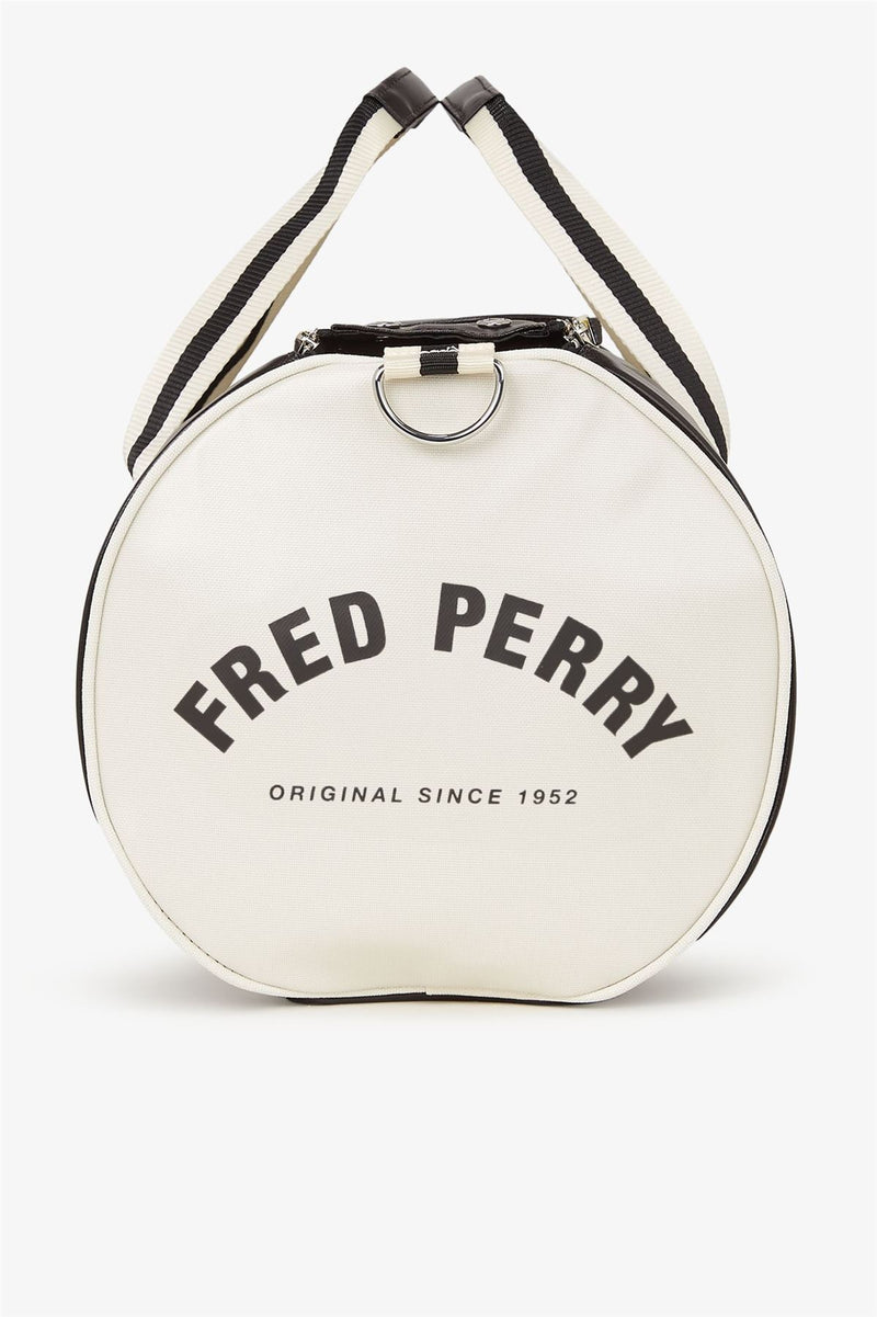Fred Perry Classic Barrel Bolso Cruzado De Poliéster Negro/Ecrú