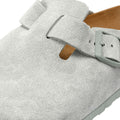 Birkenstock Boston Zuecos Grises De Ante