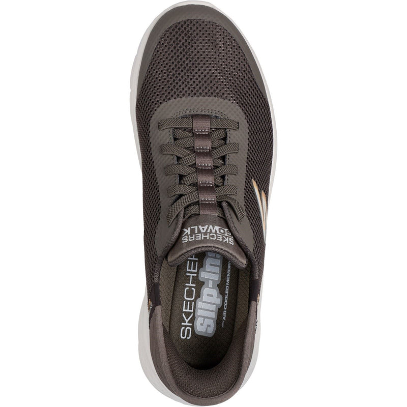 Skechers GO WALK Flex Hands Up Zapatillas De Tela Marrón Para Hombre