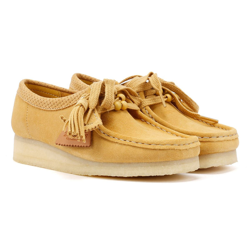 Clarks Originals Wallabee Zapatos Marrones De Ante Para Mujer