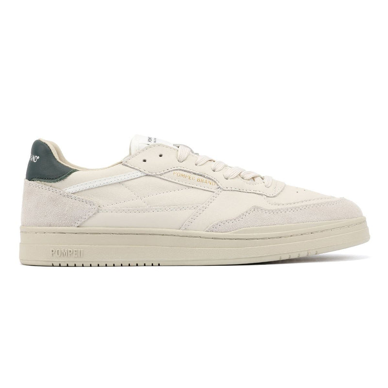 Pompeii Elan Leather Ecru Jasper Zapatillas Blancas De Cuero Para Hombre
