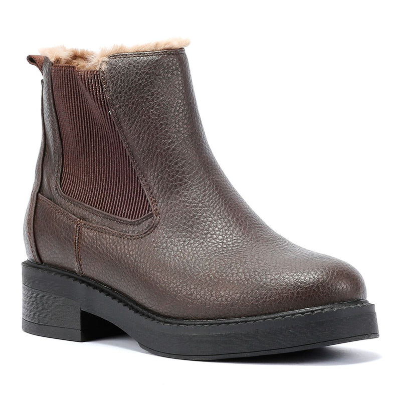 Blowfish Malibu Vera Cozy Botas Marrones De Mujer De Piel Sintética