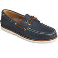 Sperry Gold Cup Authentic Original Zapatos Náuticos De Cuero Para Hombre En Azul Marino