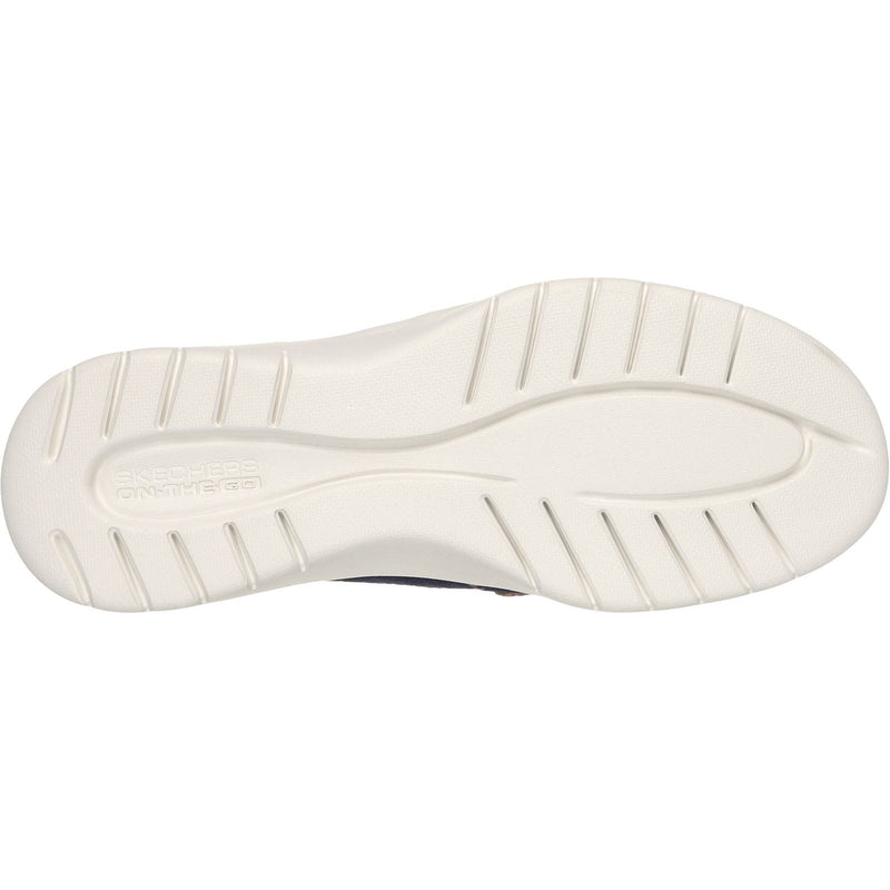 Skechers On-the-GO Flex Palmilla Náuticos De Mujer Azul Marino De Tela/Cuero Sintético
