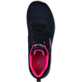 Skechers Bountiful Quick Path Zapatillas De Tela Para Mujer En Azul Marino/Rosa Intenso