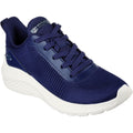 Skechers Bobs Squad Waves Zapatillas De Tela Para Mujer En Color Azul Marino