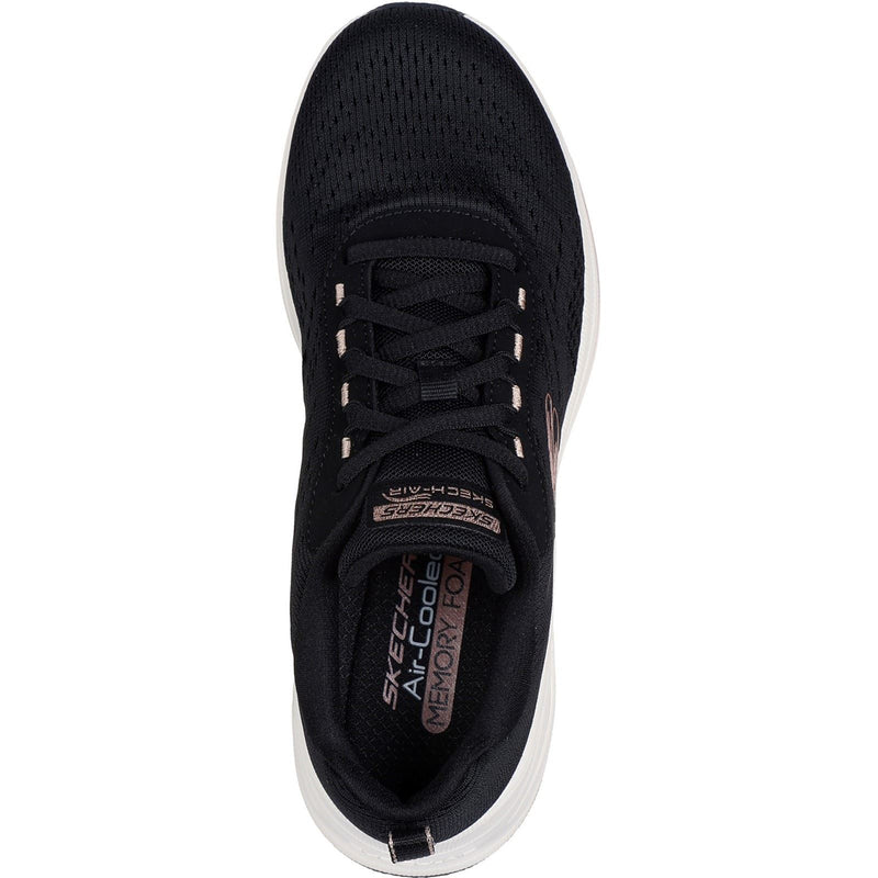 Skechers Skech-Air Meta Neutral Air Zapatillas De Poliéster Para Mujer En Negro/Oro Rosa