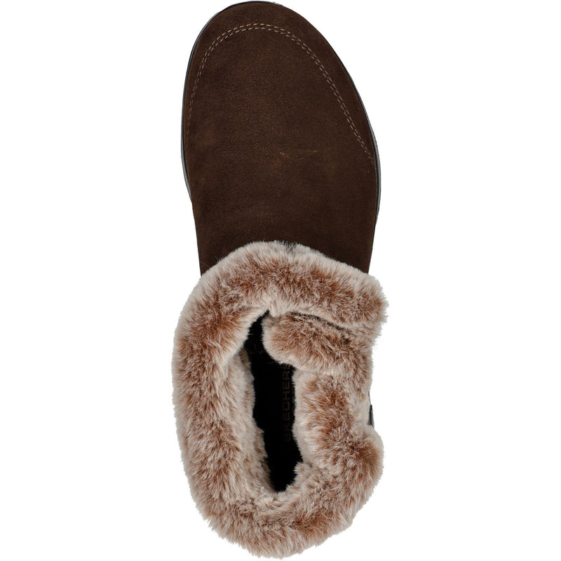 Skechers On-The-Go Joy First Glance Botas De Cuero Para Mujer En Color Chocolate