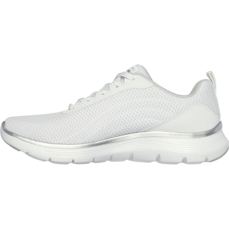 Skechers Flex Appeal 5.0 Uptake Zapatillas De Deporte Blancas/Plata Para Mujer