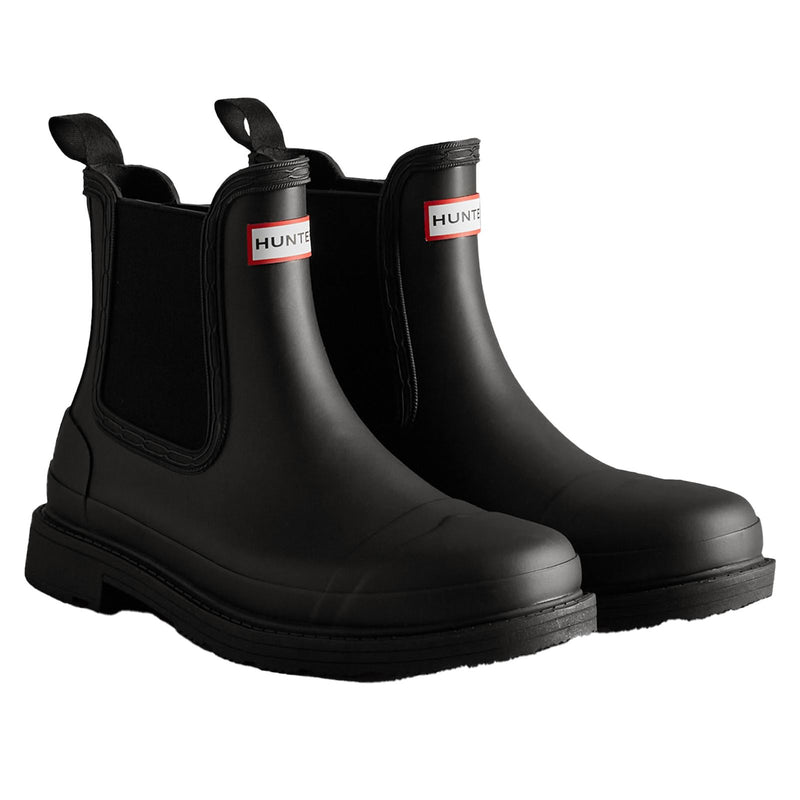 Hunter Commando Botas De Agua Negras Para Mujer