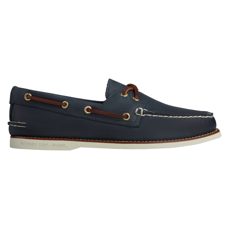 Sperry Gold Cup Authentic Original Zapatos Náuticos De Cuero Para Hombre En Azul Marino