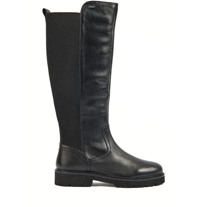 Pod Hannah Botas De Mujer Negras De Piel/Textil