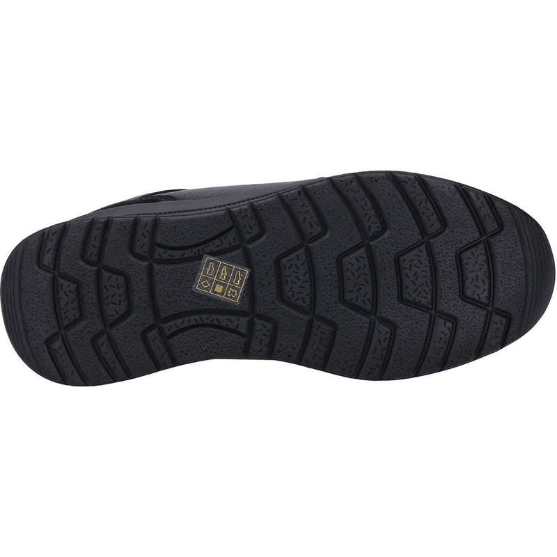 Hush Puppies Joseph Zapatos De Cuero Negros Para Hombre Con Cordones.