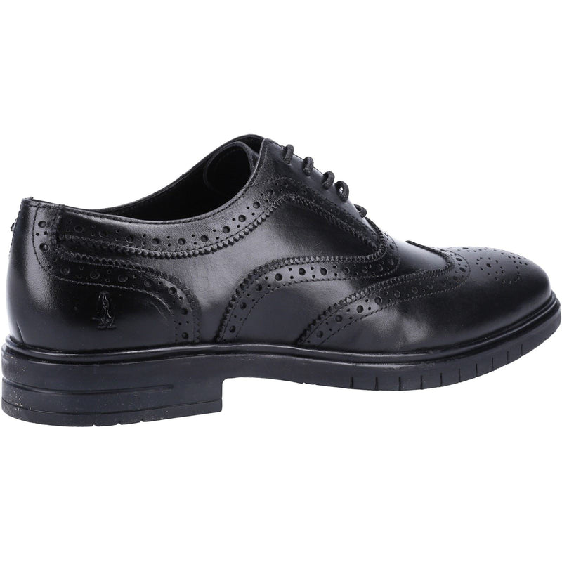 Hush Puppies Santiago Zapatos De Hombre Negros De Cuero Con Cordones.