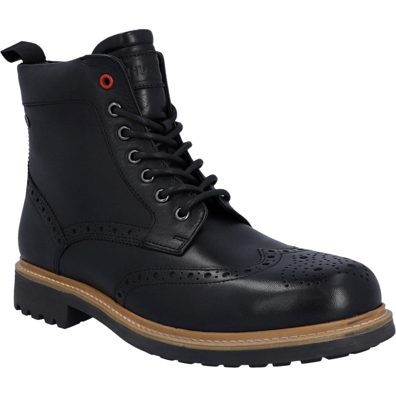 Hunter Cawdor Zapatos Negros Brogues De Cuero Para Hombre