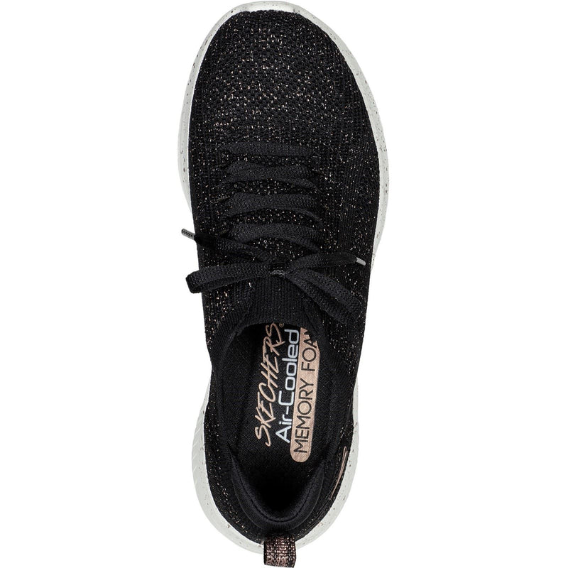 Skechers Ultra Flex 3.0 Let's Dance Zapatillas De Mujer Negras/Oro Rosa De Tela
