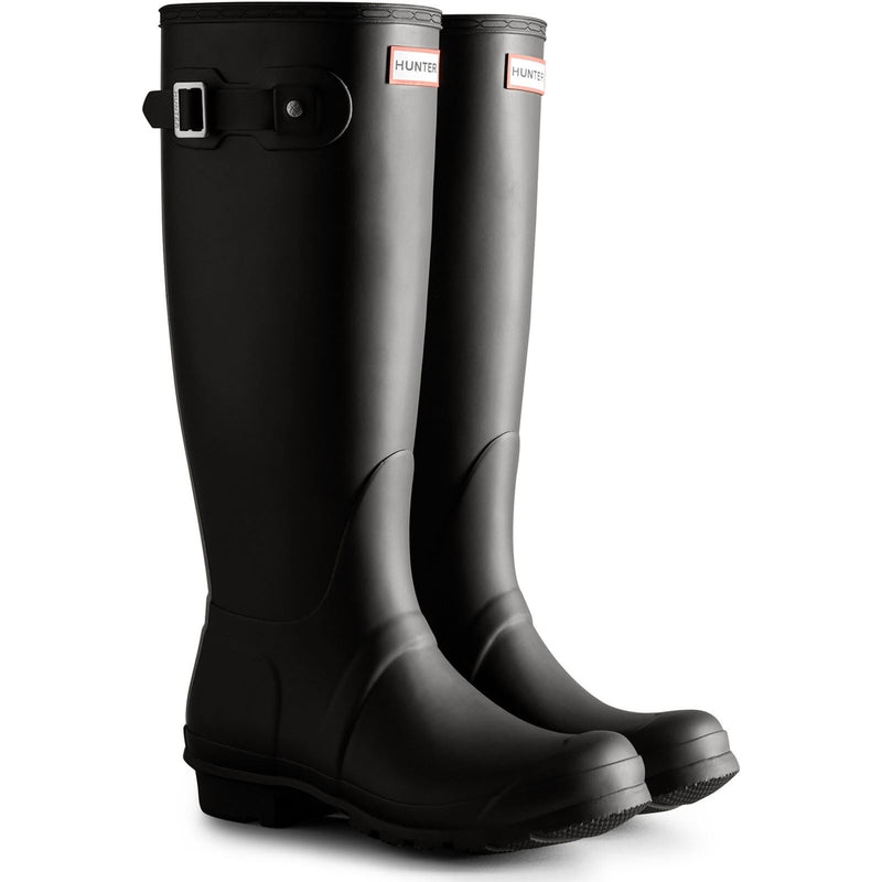 Hunter Womens Original Tall Botas De Agua Negras Para Mujer