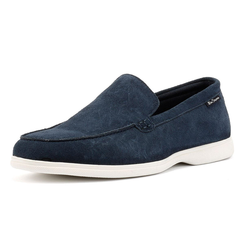 Ben Sherman Amarillo Suede Mocasines Azules Para Hombre