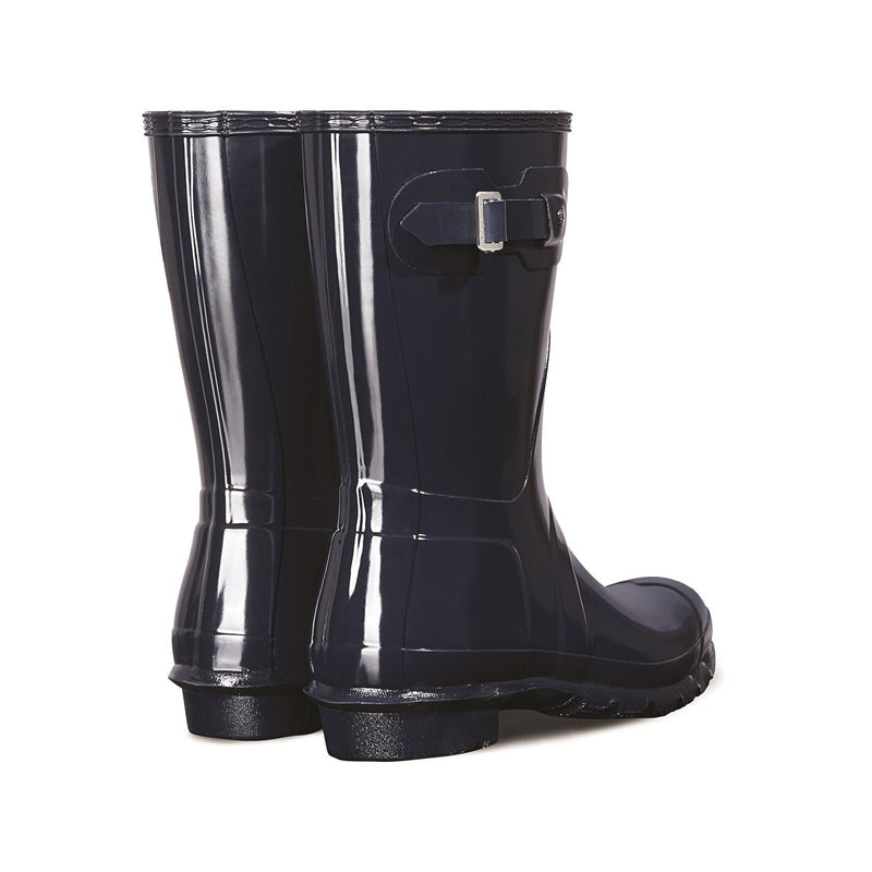 Hunter Original Short Gloss Botas De Agua Azul Marino De Mujer.