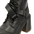 Dr. Martens Chesney Tech Botas Negras De Cuero Para Mujer.