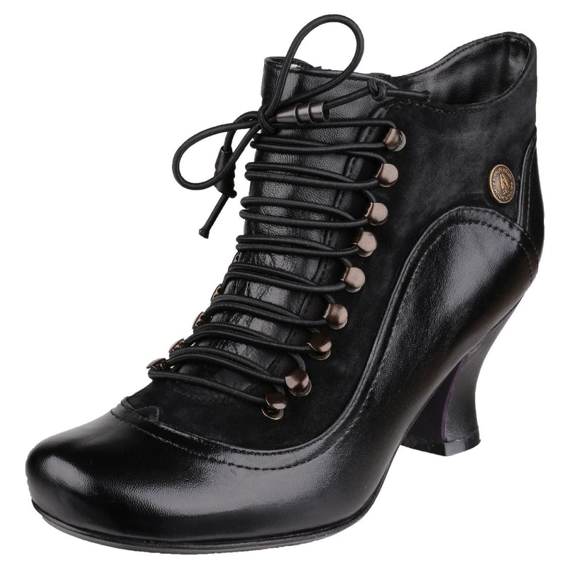 Hush Puppies Vivianna Botas Negras De Cuero Para Mujer.