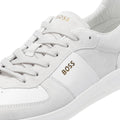 Boss Brandon Zapatillas Blancas De Ante Para Hombre