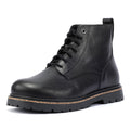 Birkenstock Highwood Lace Mid Botas Negras De Cuero Para Hombre.