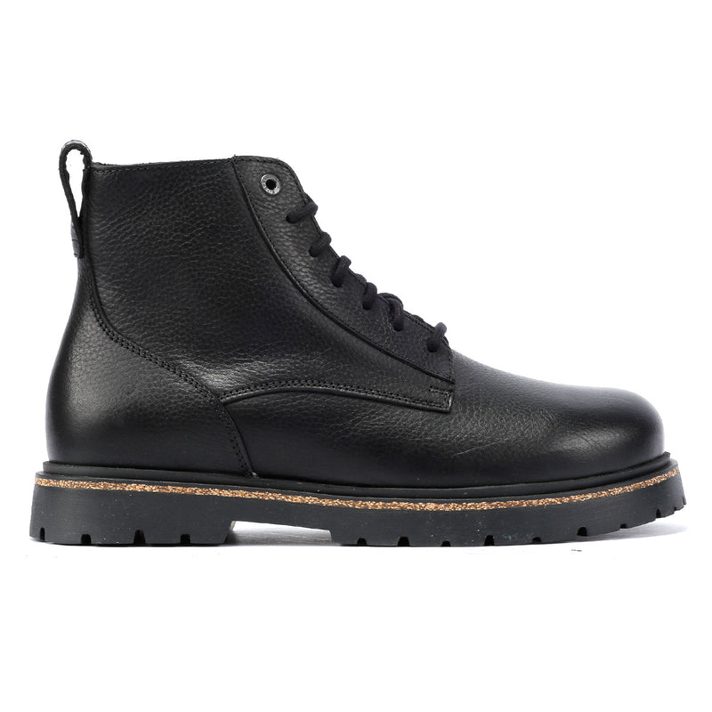 Birkenstock Highwood Lace Mid Botas Negras De Cuero Para Hombre.