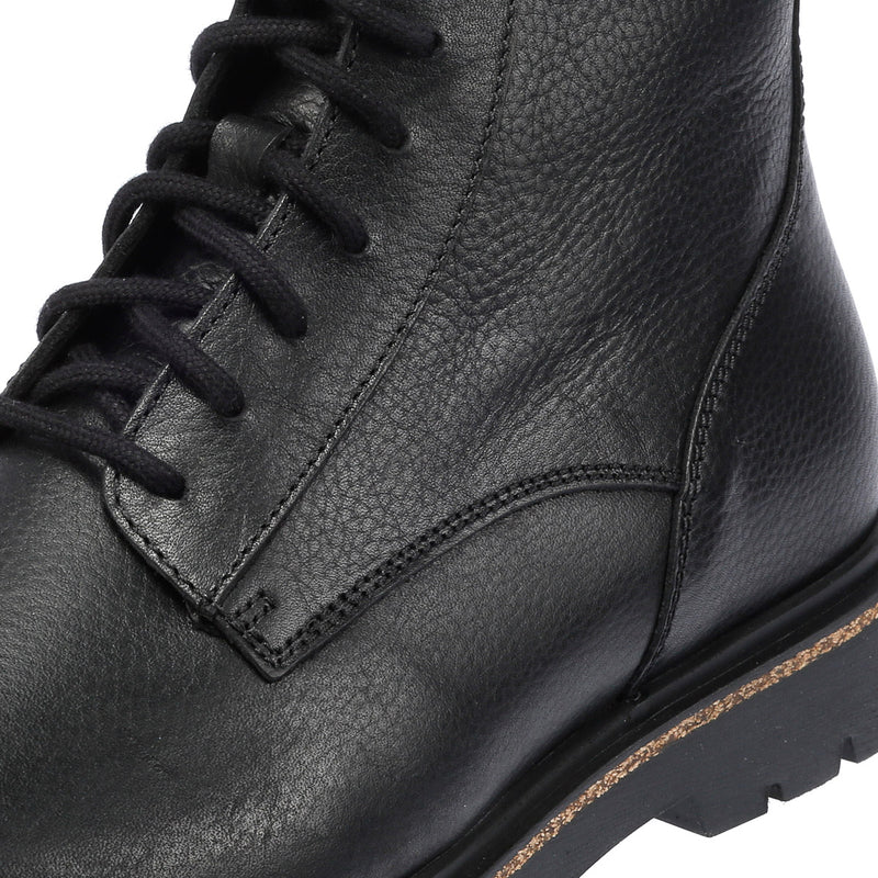 Birkenstock Highwood Lace Mid Botas Negras De Cuero Para Hombre.