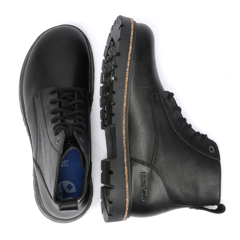 Birkenstock Highwood Lace Mid Botas Negras De Cuero Para Hombre.