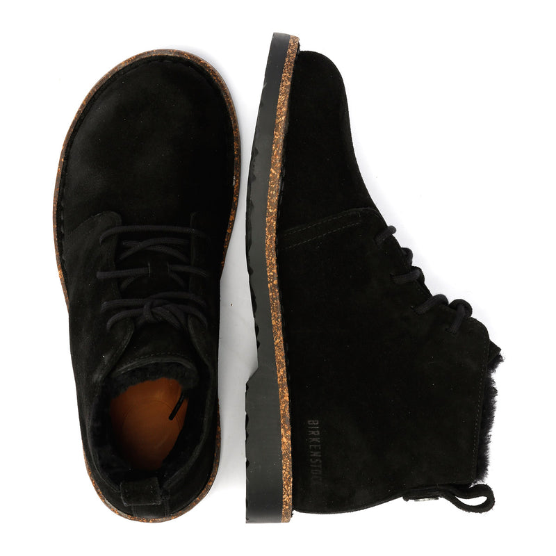 Birkenstock Uppsala Mid Shearling Botas De Mujer De Ante Negras.