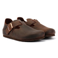 Birkenstock London Zapatos De Cuero Marrón Para Mujer