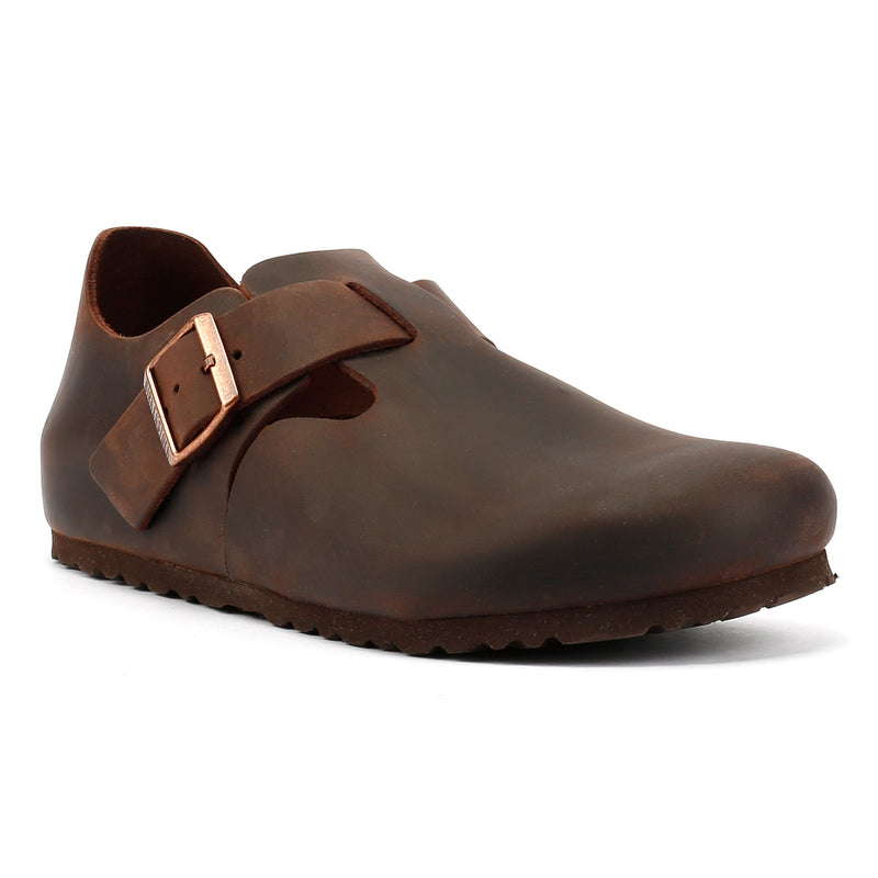 Birkenstock London Zapatos De Cuero Marrón Para Mujer