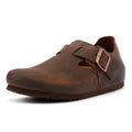 Birkenstock London Zapatos De Cuero Marrón Para Mujer