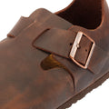 Birkenstock London Zapatos De Cuero Marrón Para Mujer