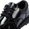 Kickers Youth Kick Lo Quilted Zapatos De Cuero Negros Con Cordones Para Mujer