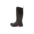 Muck Boots Arctic Ice Tall Botas De Agua Negras/Rosa Fuerte De Goma