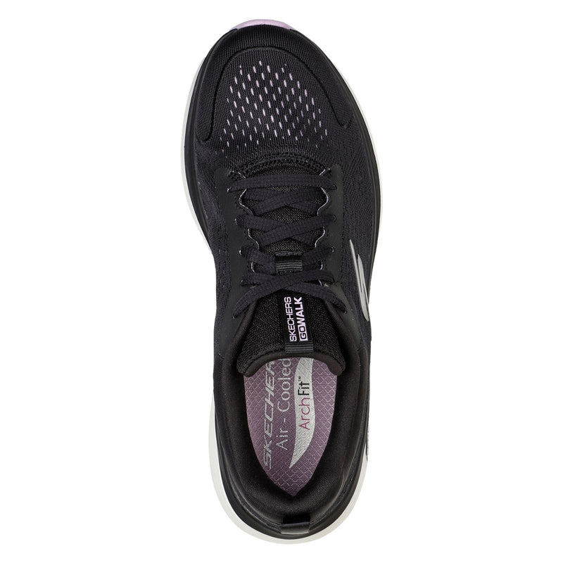 Skechers Go Walk Workout Walker Outpace Zapatillas De Mujer De Poliéster Negras/Lavanda