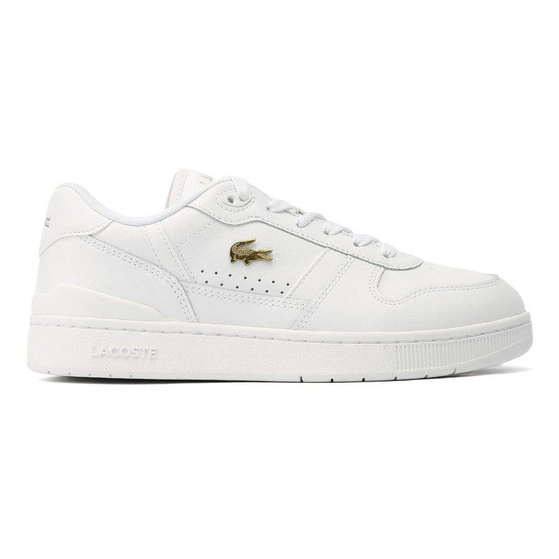 Lacoste T-Clip Zapatillas Blancas De Cuero Para Mujer