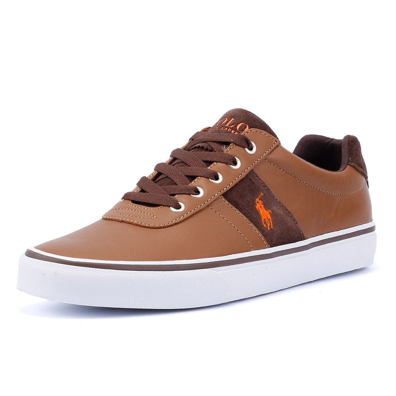Ralph Lauren Hanford III Zapatillas De Cuero Marrón Para Hombre