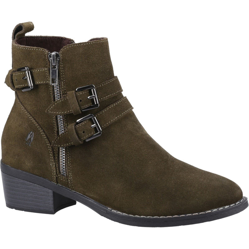 Hush Puppies Jenna Botas De Cuero Para Mujer Color Caqui