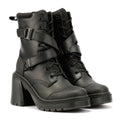 Dr. Martens Chesney Tech Botas Negras De Cuero Para Mujer.
