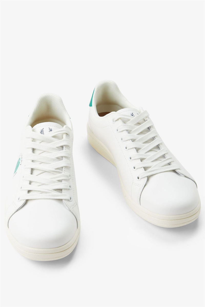 Fred Perry Tennis Cupsole Zapatillas Blancas De Cuero Para Hombre