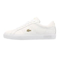 Lacoste Powercourt 2.0 Zapatillas De Deporte Blancas De Cuero Para Mujer