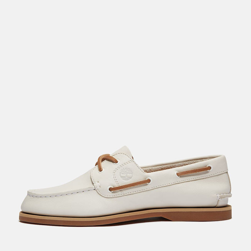 Timberland Classic 2 Eye Calzado De Cuero Para Mujer En Color Blanco